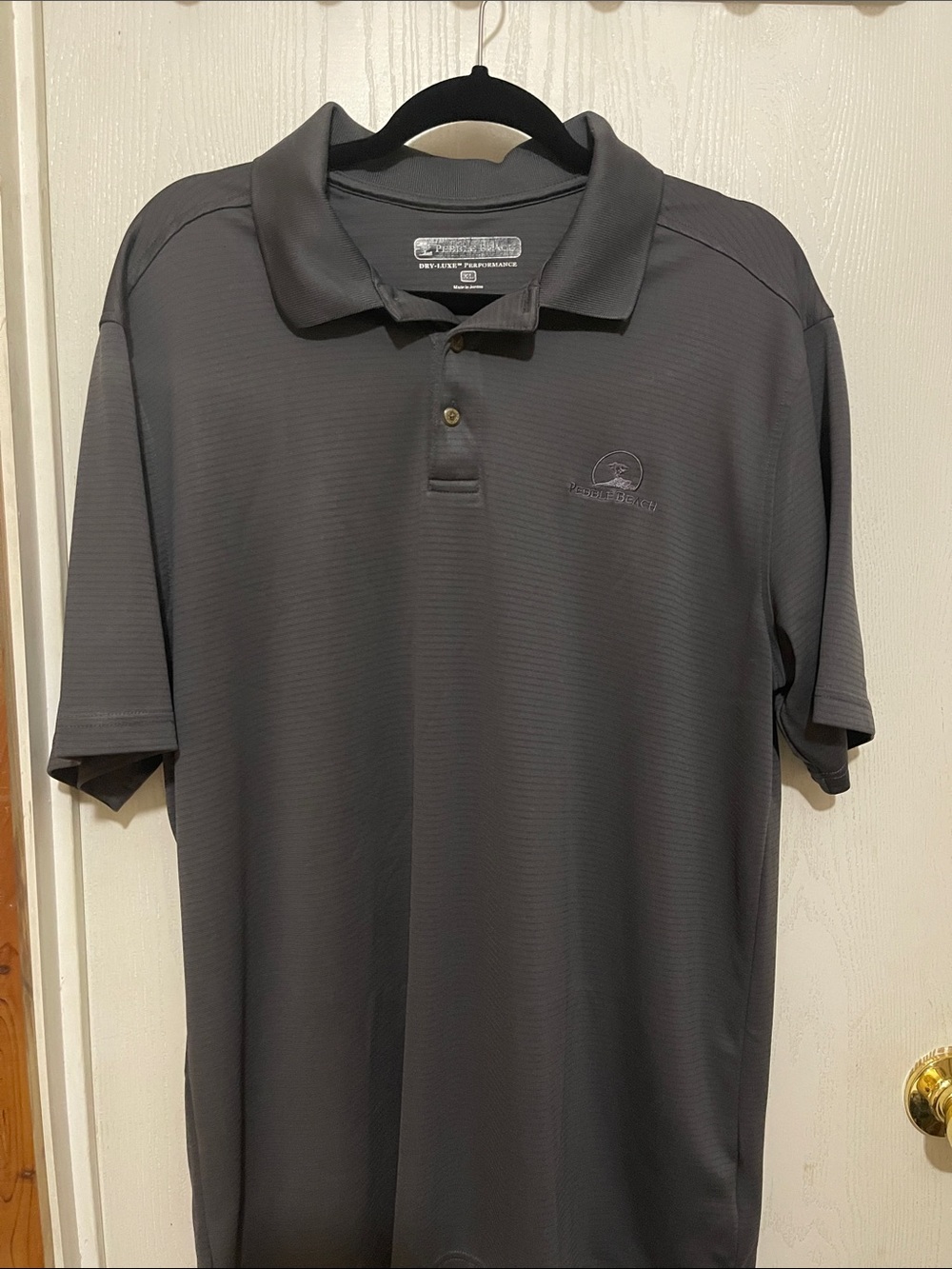 Pebble Beach Men's Charcoal Gray Polo Shirt XL
